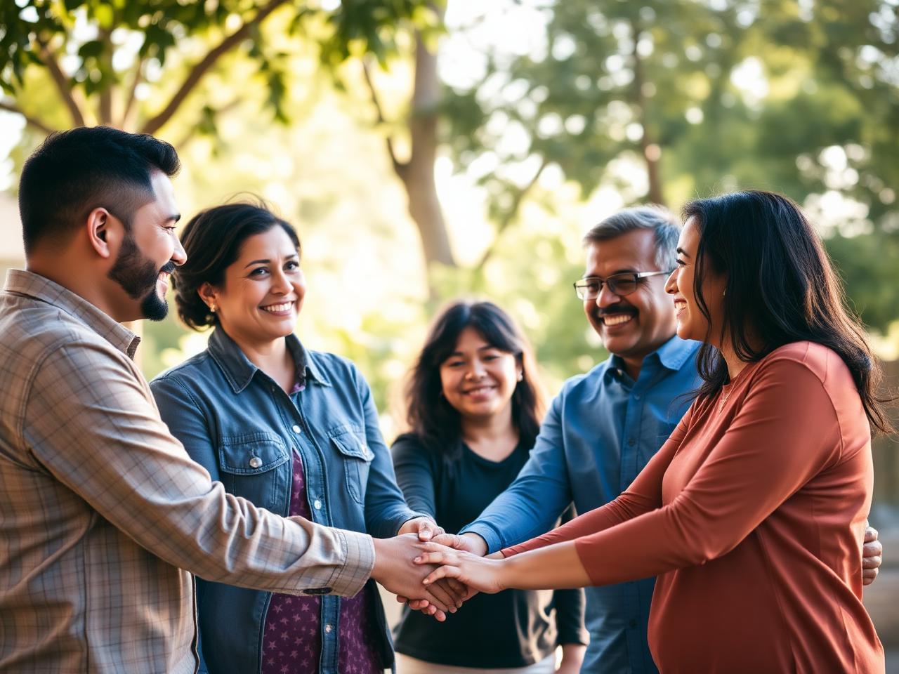 Familias voluntarias acompañando a otras familias